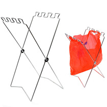Outdoor portable folding garbage rack garbage bag special shelf home kitchen finishing containing plastic bag holder