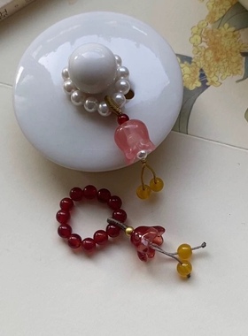 弹力珠圈百搭配饰diy手串跑环 壶钮挂坠茶壶小提溜如意平安扣吊坠