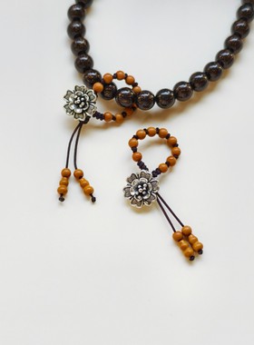 可调节藏银花橄榄珠手链配件