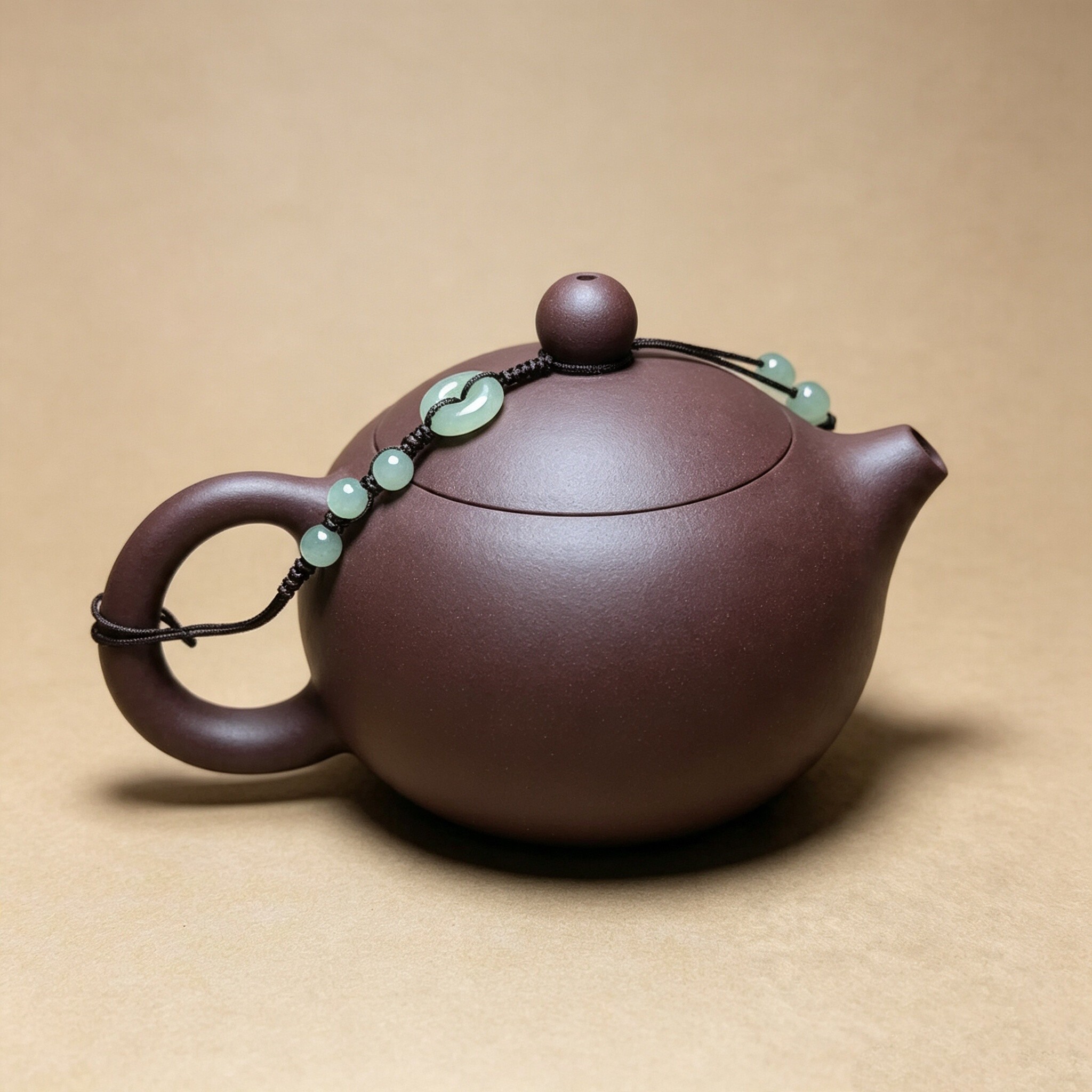Special anti-fall rope for natural Hetian jade teapot