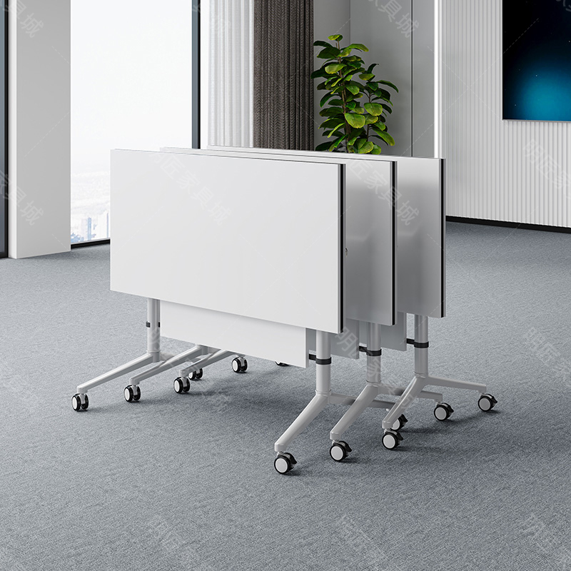 拼接会议桌培训桌椅组合移动办公桌长条桌教育机构折叠培训桌课桌 - 图0
