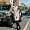 Mid-length British business slim spring and autumn men's windbreaker