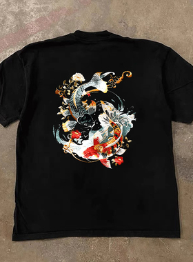 海外订单尾货~剪标撤回外贸美式潮牌纯棉短袖t恤男女半袖上衣ins