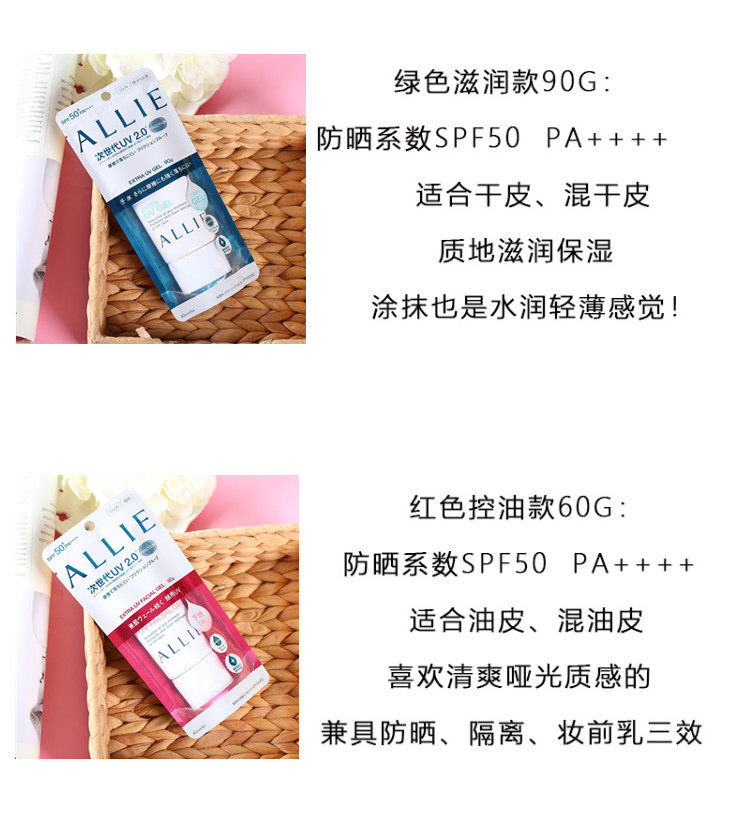 日本2019嘉娜宝allie粉色女防晒霜 兔太郎の淘淘购防晒霜