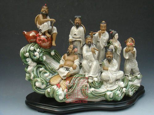 陶瓷工艺品石湾公仔八仙神话人物_虎窝淘