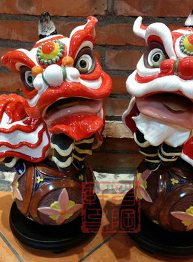陶瓷石湾公仔醒狮工艺品