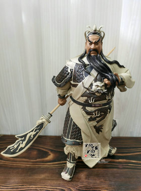 陶瓷石湾公仔关云长工艺品