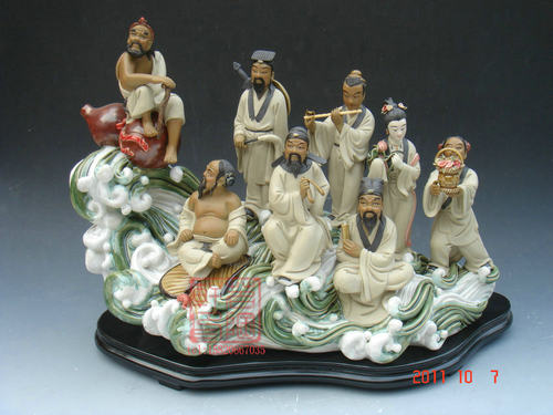 陶瓷工艺品石湾公仔八仙神话人物_虎窝淘