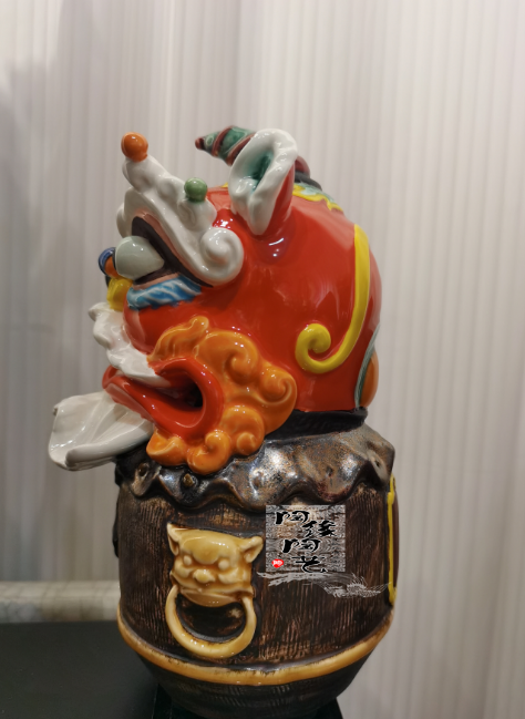 陶瓷工艺品 石湾公仔 狮子头摆件 捞乜都掂