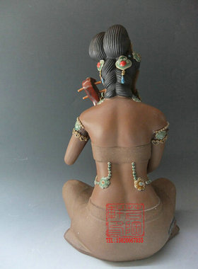 陶瓷石湾公仔系列美女工艺品