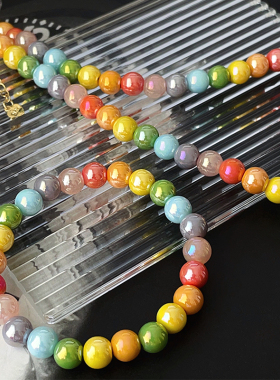 RTZHANG多巴胺彩色琉璃串珠项链