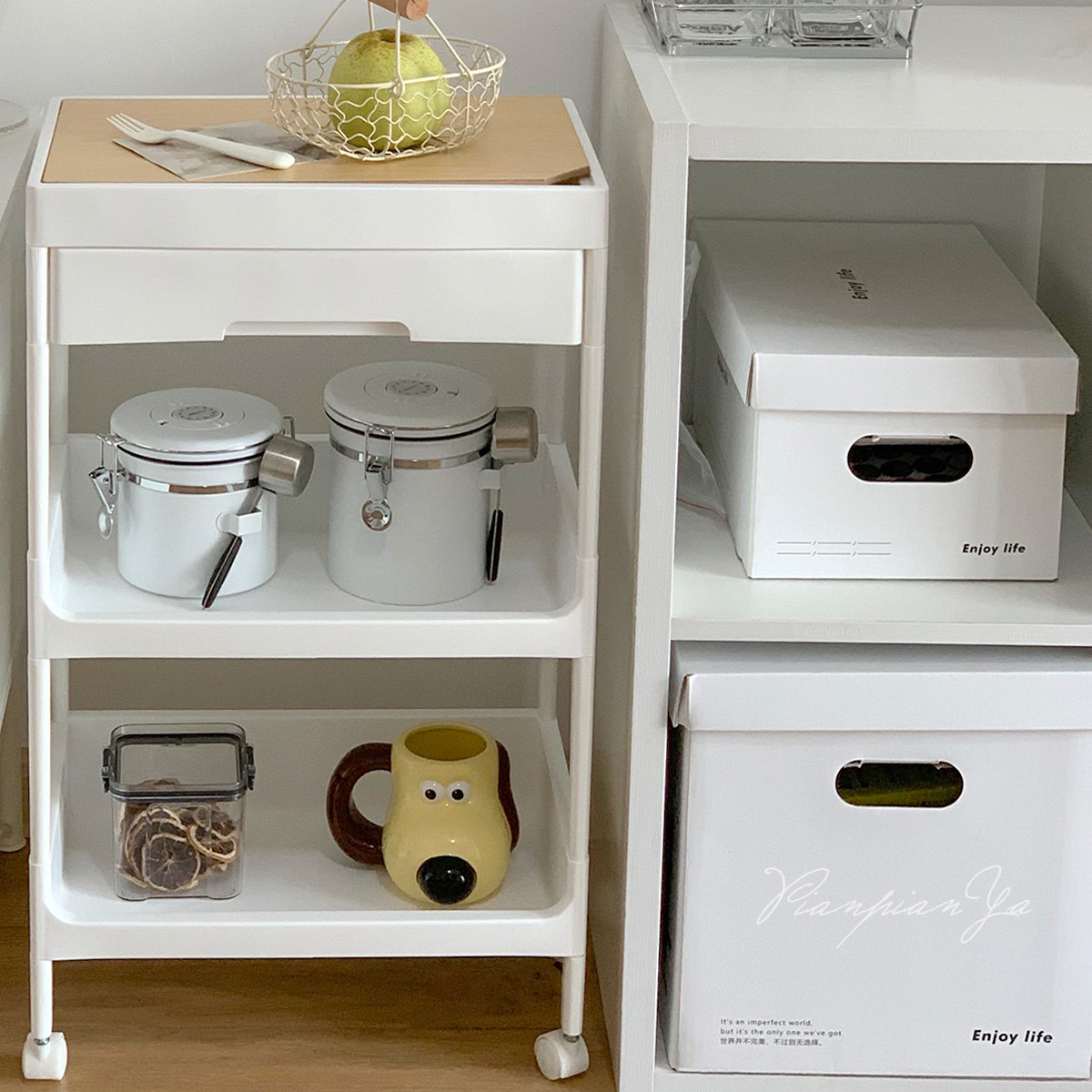 家用多层置物小推车收纳架 卧室浴室厨房收纳化妆品零食杂物收纳,淘宝优惠券,粉丝福利购,淘宝优惠卷