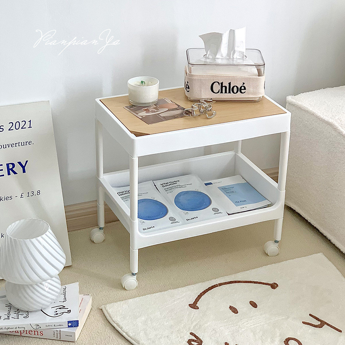 家用多层置物小推车收纳架 卧室浴室厨房收纳化妆品零食杂物收纳,淘宝优惠券,粉丝福利购,淘宝优惠卷