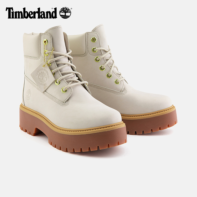 Timberland添柏岚官方女鞋春夏大黄靴高帮靴厚底增高防水|A6AWZ - 图3