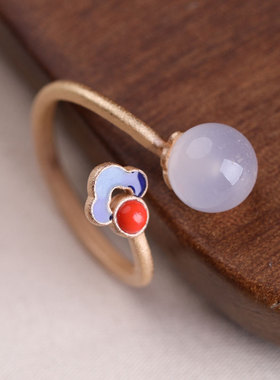 凤仪（饰品）珐琅彩指环狐狸女