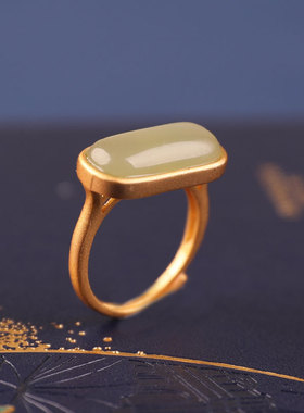 凤仪玉质古典旗袍汉服配饰戒指女