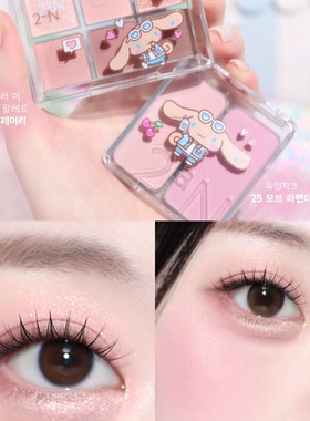 9月新品▼韩国2an联名三丽鸥玉桂狗黑皮布丁狗眼影盘腮红盘