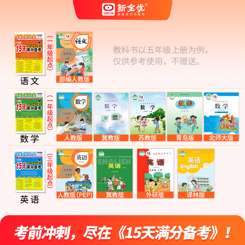 2025新版少年素质教育报新全优15天满分备考一二三四五六年级上下册语文数学英语期末系统总复习人教版北师大苏教冀教外研译林卷子