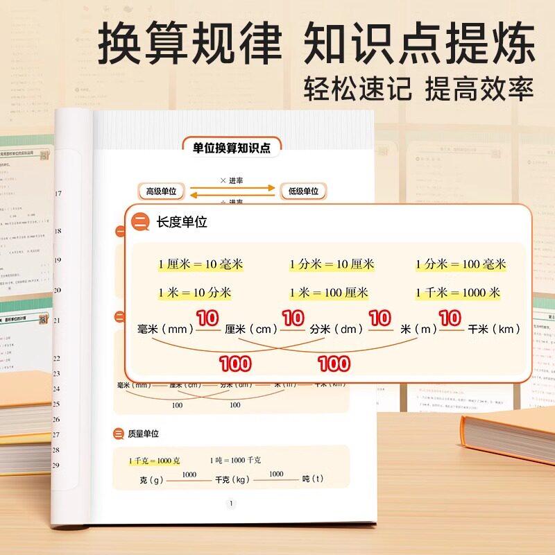 时光学单位换算数学专项训练小学一二三四年级通用练习册认识人民币长度重量时间面积千克与克小学数学计算好帮手专项训练教辅资料