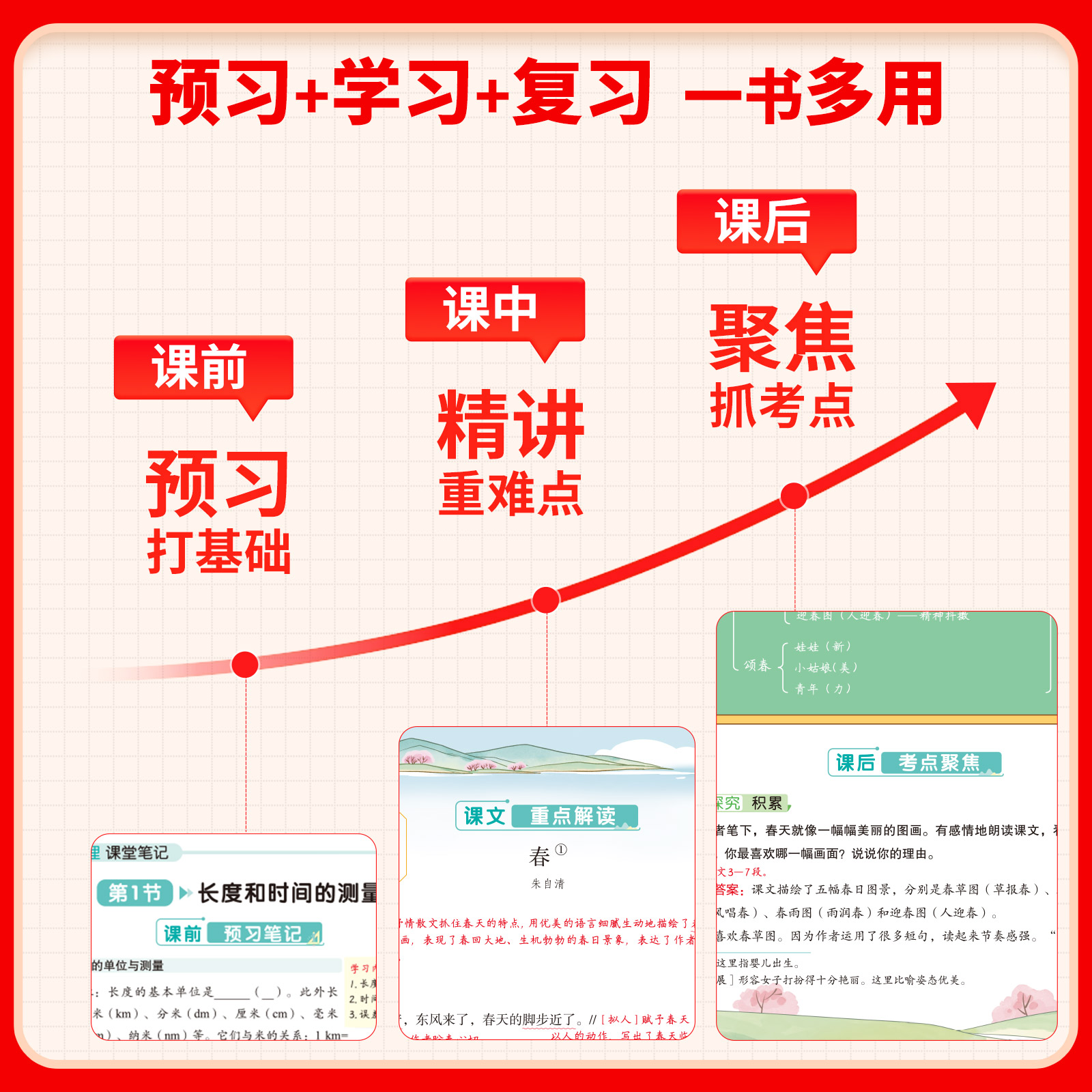2026秋新版汉知简课堂笔记七八年级上册语文数学英语人教版初中初一初二下教材同步预习资料课文解读学霸随堂笔记寒假预习辅导资料