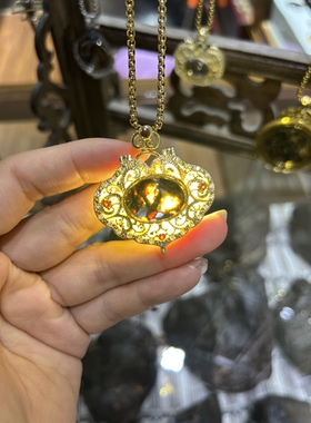 肯尼亚橄榄石铁陨石香囊吊坠