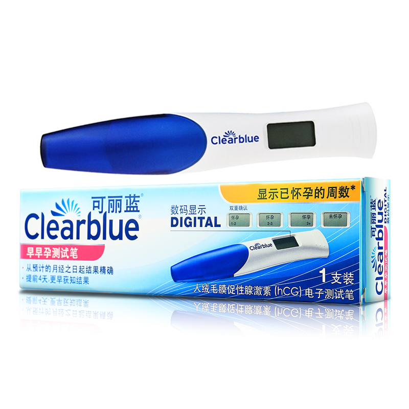 clearblue可丽蓝早早孕测试笔检测怀孕测孕笔验孕棒孕周 - 图0