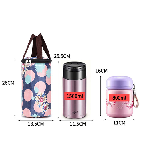 焖烧杯专用袋保温袋铝箔防水防油午餐袋焖烧罐焖烧壶杯子便当包袋 - 图1