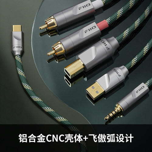 FiiO/飞傲LINK连接系列Type-C转Type-C解码线对录线RCA同轴音频线 - 图1