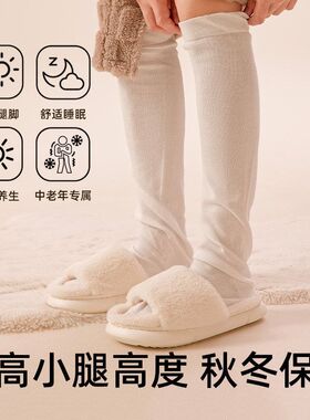 袜子保暖居家睡眠秋冬季的袜袜套穿袜子男防滑睡觉款不掉纯棉老人