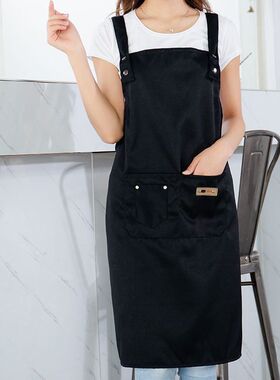 厨房餐饮商用logo家用工作服跨境定制擦手防油专用围裙女围腰防水