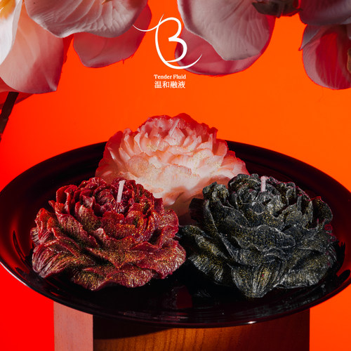 珠光不是鎏金（粉不融入蜡）40度低温蜡烛香薰新手牡丹玫瑰花滴蜡 - 图1