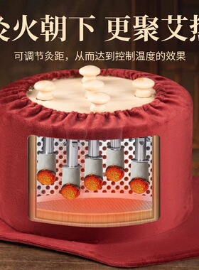 温灸宝圆形艾灸无烟灸具腰腹专用