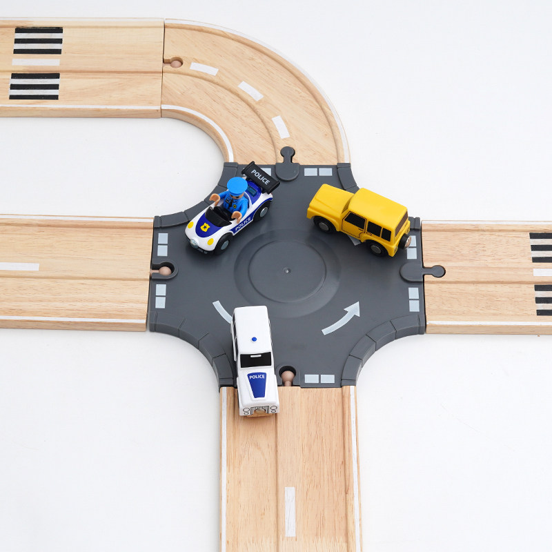 勒酷小火车轨道积木制公路配件 积木场景配件拓展拼搭益智玩具2岁,淘宝优惠券,粉丝福利购,淘宝优惠卷