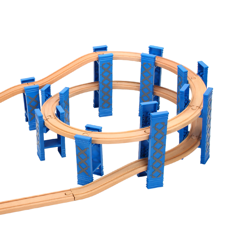 木质轨道配件塑料桥墩木质桥轨道配件散件木头桥墩兼容BRIO - 图3