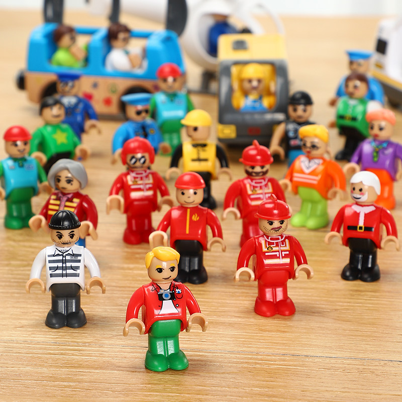 仿真塑料小人轨道场景配件人物模型场景组合玩具散装木制轨道配件,淘宝优惠券,粉丝福利购,淘宝优惠卷