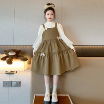 Girl Braces Skirt Suit 2023 New Autumn Winter Style Ocean Gas Girl Skirt CUHK Child Princess Children Dress dress