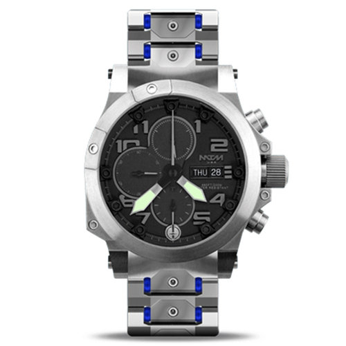 原装MTM谢尔曼3-GER限量版男士石英手表滚珠轴承手链46mm军表 - 图0