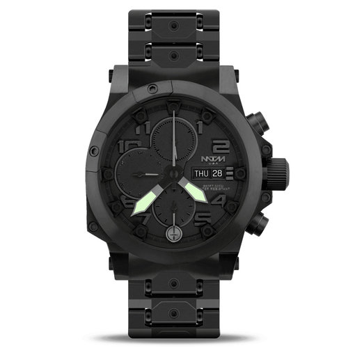 原装MTM谢尔曼3-GER限量版男士石英手表滚珠轴承手链46mm军表 - 图2