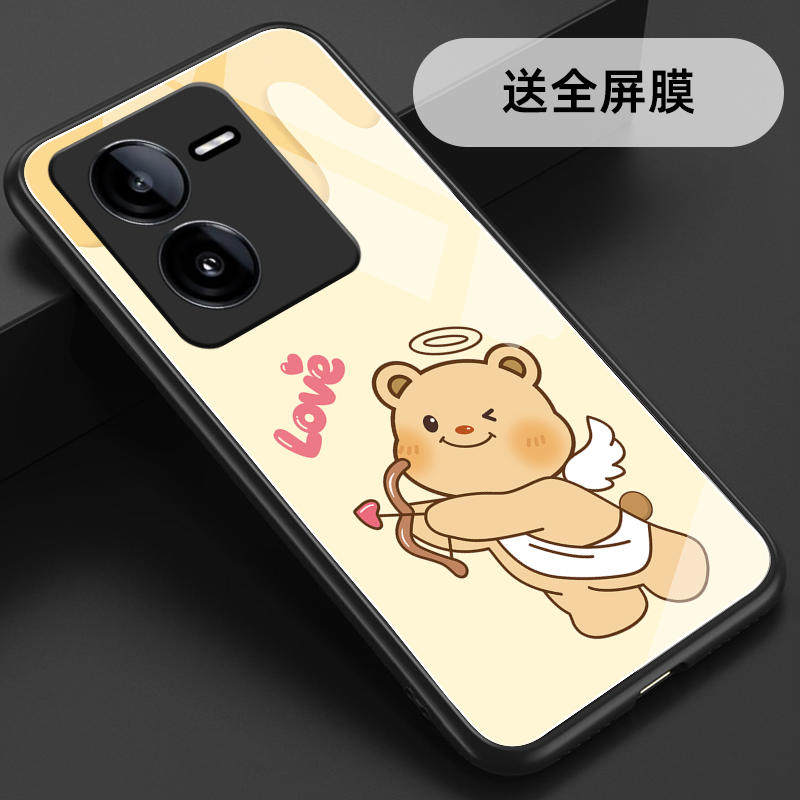 适用iQOOZ8玻璃手机壳Z8x保护套软全包防摔定制薄硅胶黄油小熊直边新款卡通高级简约时尚男女液态创意情侣网,淘宝优惠券,粉丝福利购,淘宝优惠卷