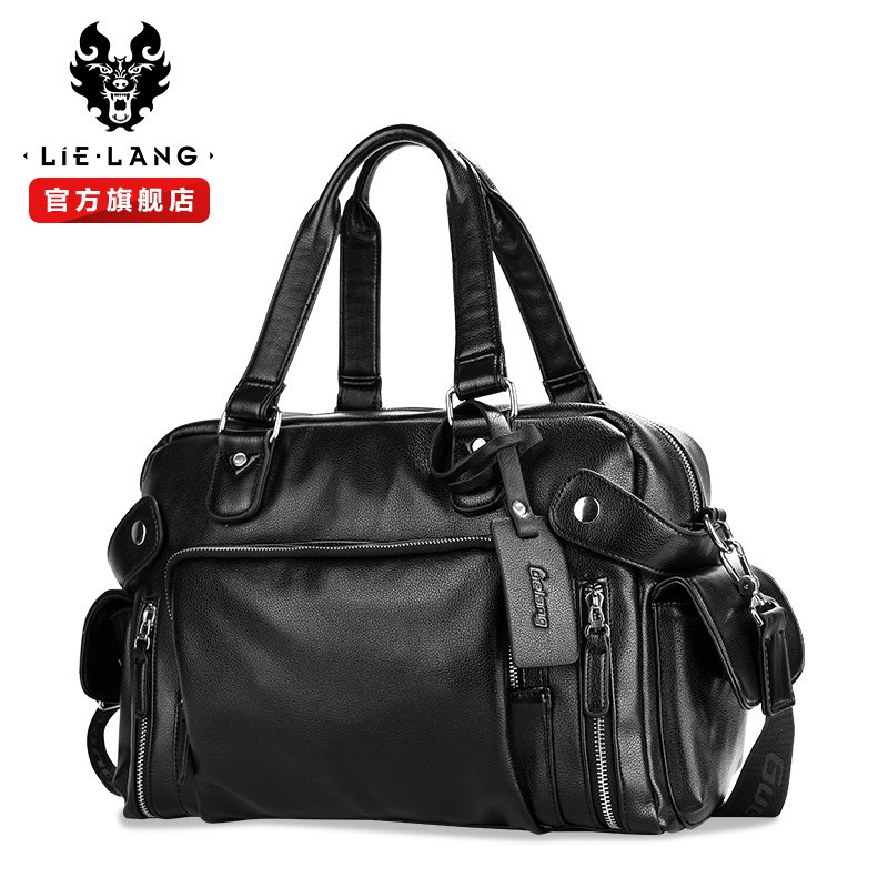 裂狼手提包男旅行男包出差男士包包 裂狼男士包袋