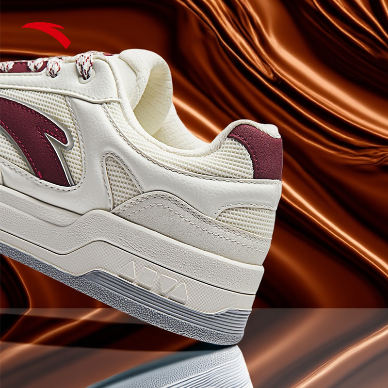 【王一博同款】安踏赛博板鞋2025新款潮流百搭板鞋复古休闲运动鞋 - 图0