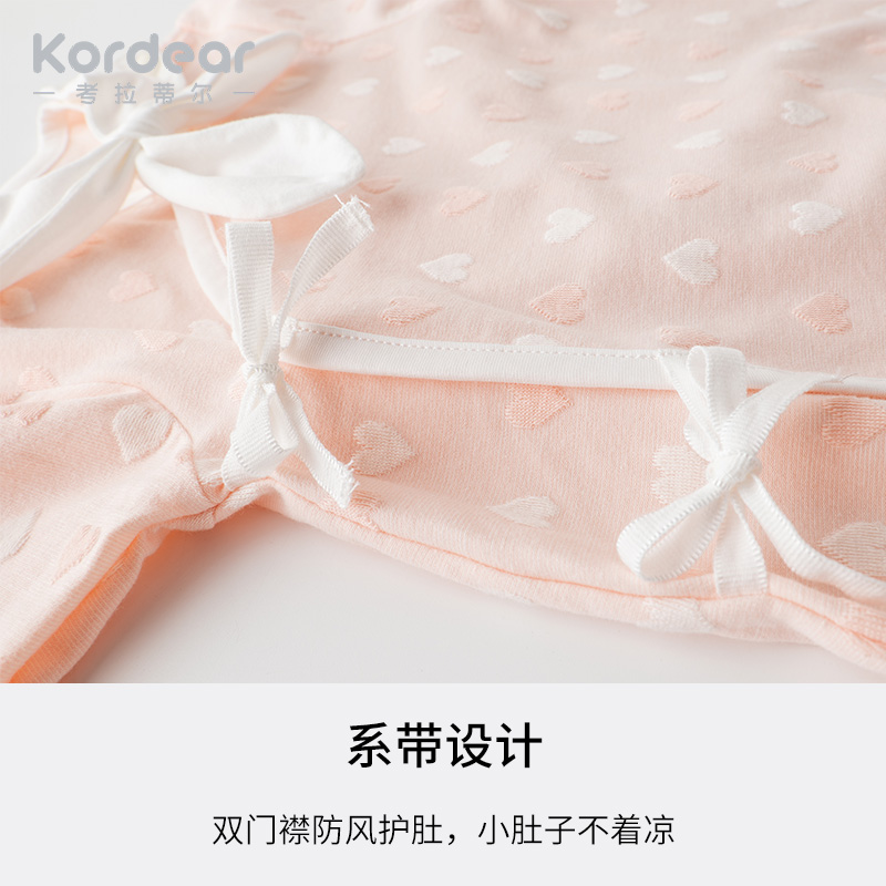 kordear宝宝衣服初生婴儿春秋绑带连体衣新生儿秋装和尚服哈衣-图2