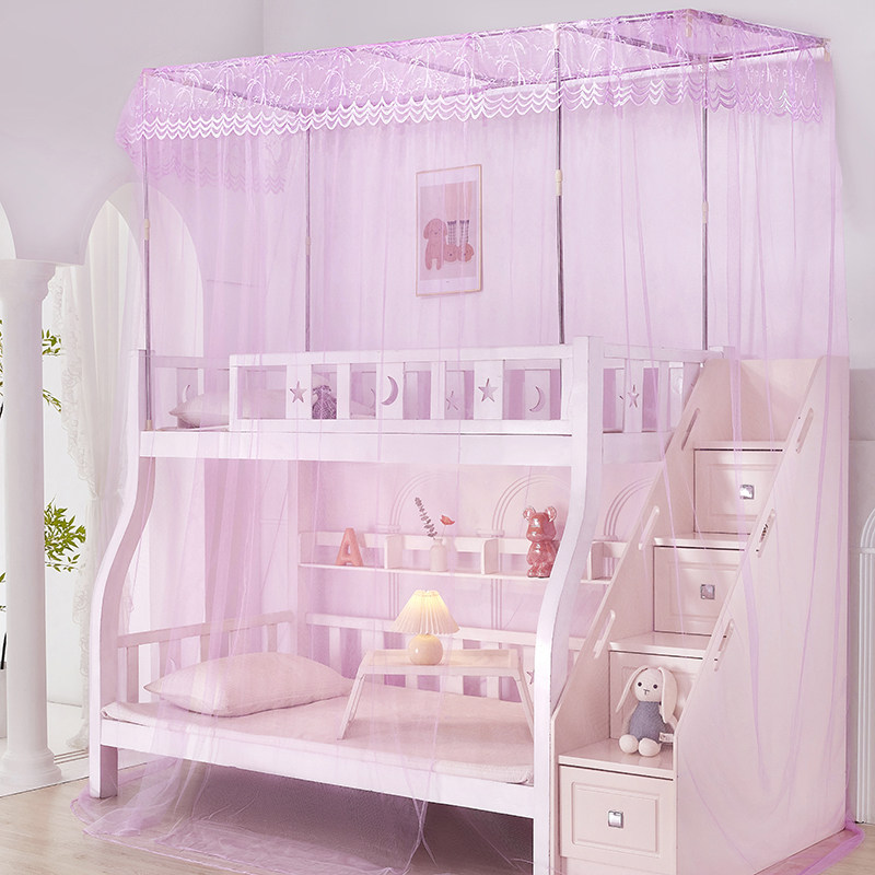 子母床蚊帐一体式加密柜梯双层儿童床梯形家用步梯款高低床上下铺,淘宝优惠券,粉丝福利购,淘宝优惠卷
