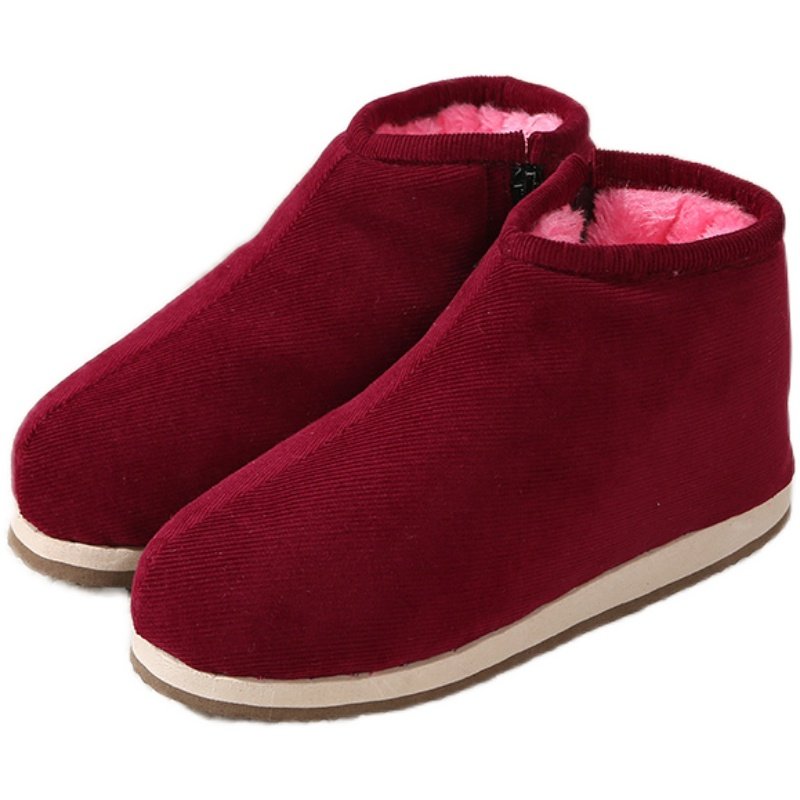 冬季棉鞋女男手工棉鞋加绒加厚底中老年人妈妈保暖防滑包跟鸡婆鞋,淘宝优惠券,粉丝福利购,淘宝优惠卷