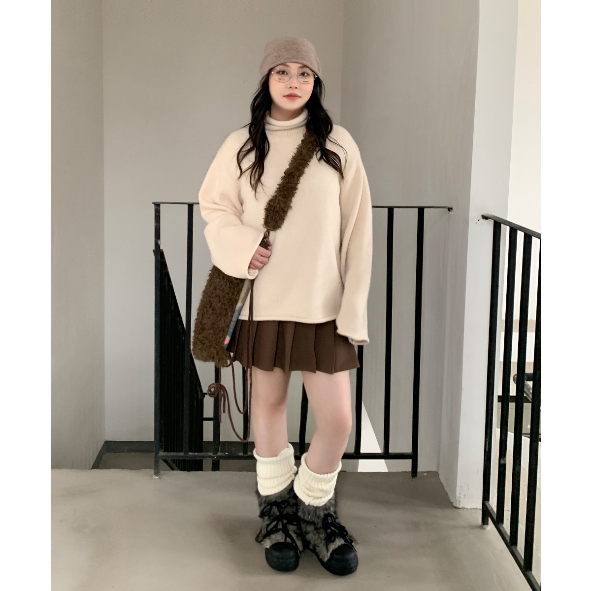 CV大码女装 冬季新款韩版纯色高领卷边毛衣软糯内搭针织衫胖MM女,淘宝优惠券,粉丝福利购,淘宝优惠卷