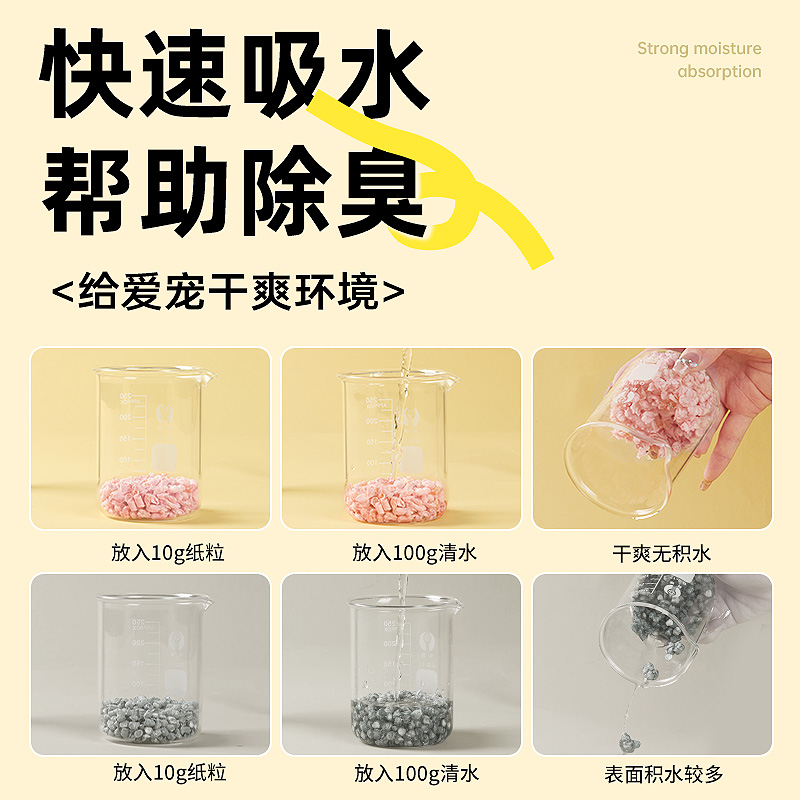 yee仓鼠彩虹纸粒除臭无尘垫料吸水颗粒笼造景用品金丝熊纸棉木屑 - 图2