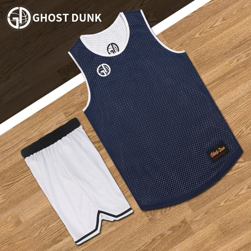 GHOSTDUNK双面穿篮球服套装男背心坎肩球衣DIY团购定制比赛服投篮 - 图3