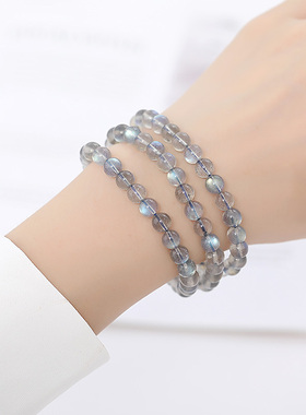 月光石天然水晶散珠手串