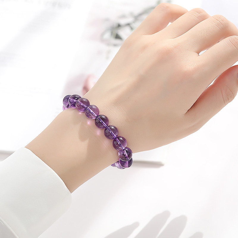 紫水晶手串女天然正品转运珠配手链 雅亿珠宝手链