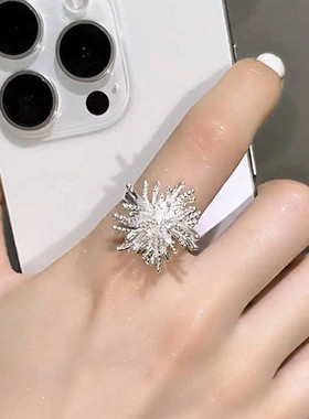 包邮立体烟花设计戒指女甜美时尚个性创意网红开口指环小众气质食